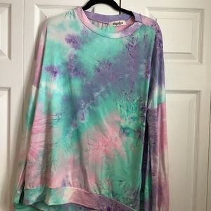 Long Sleeve Tie Dye Top
